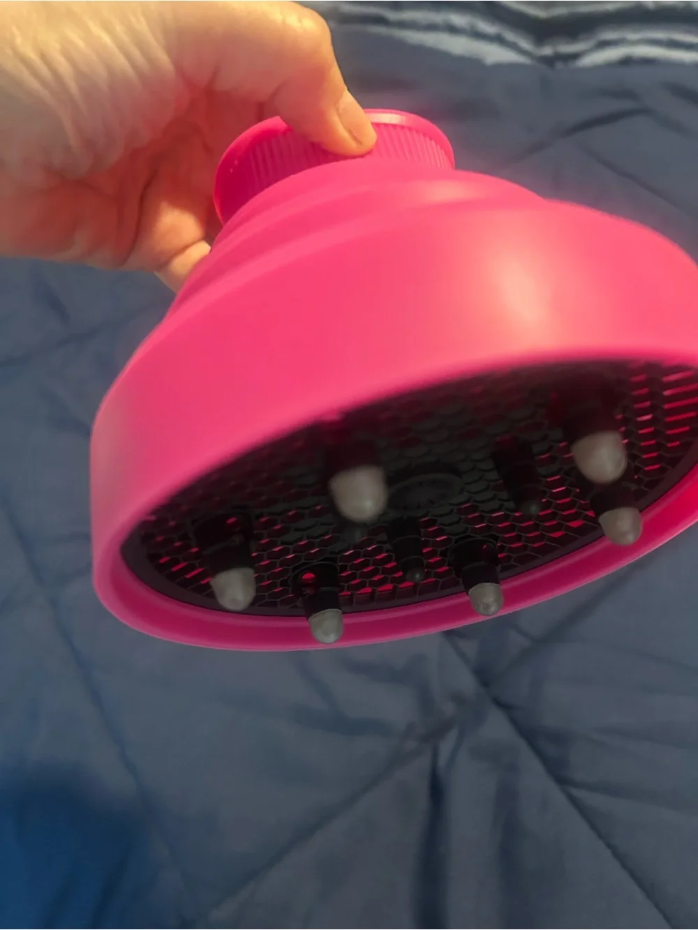 Pink Silicone Collapsible Hair diffuser